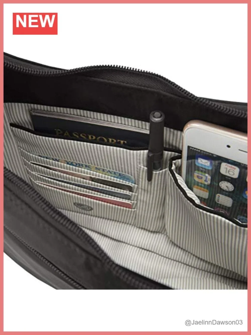 Anti-Theft Tailored Hobo Bag with RFID Blocking and Slash-Resistant Nylon